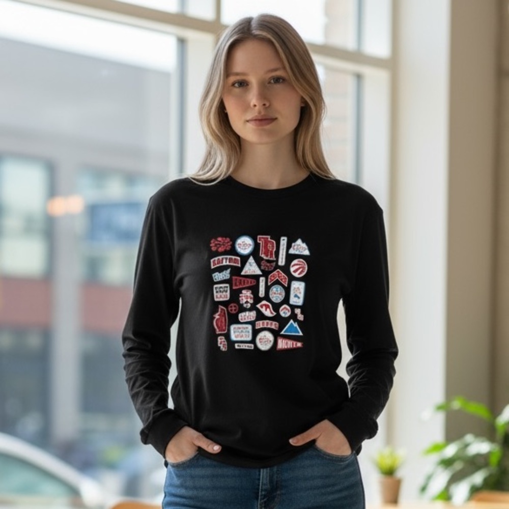 PEACE COLLECTIVE (XS) X COORS LIGHT Raptors Graphic Long Sleeve Tee Unisex RARE